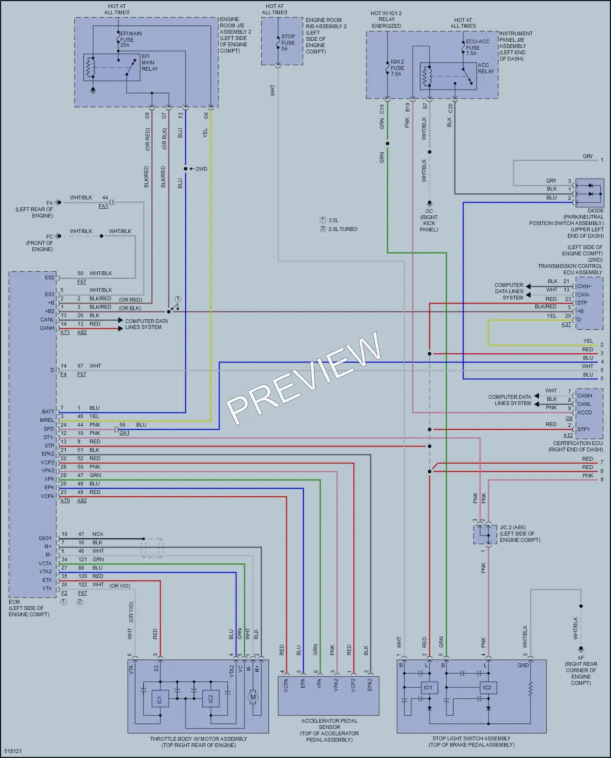 2017 Lexus RC300 Cruise Control wiring diagram preview
