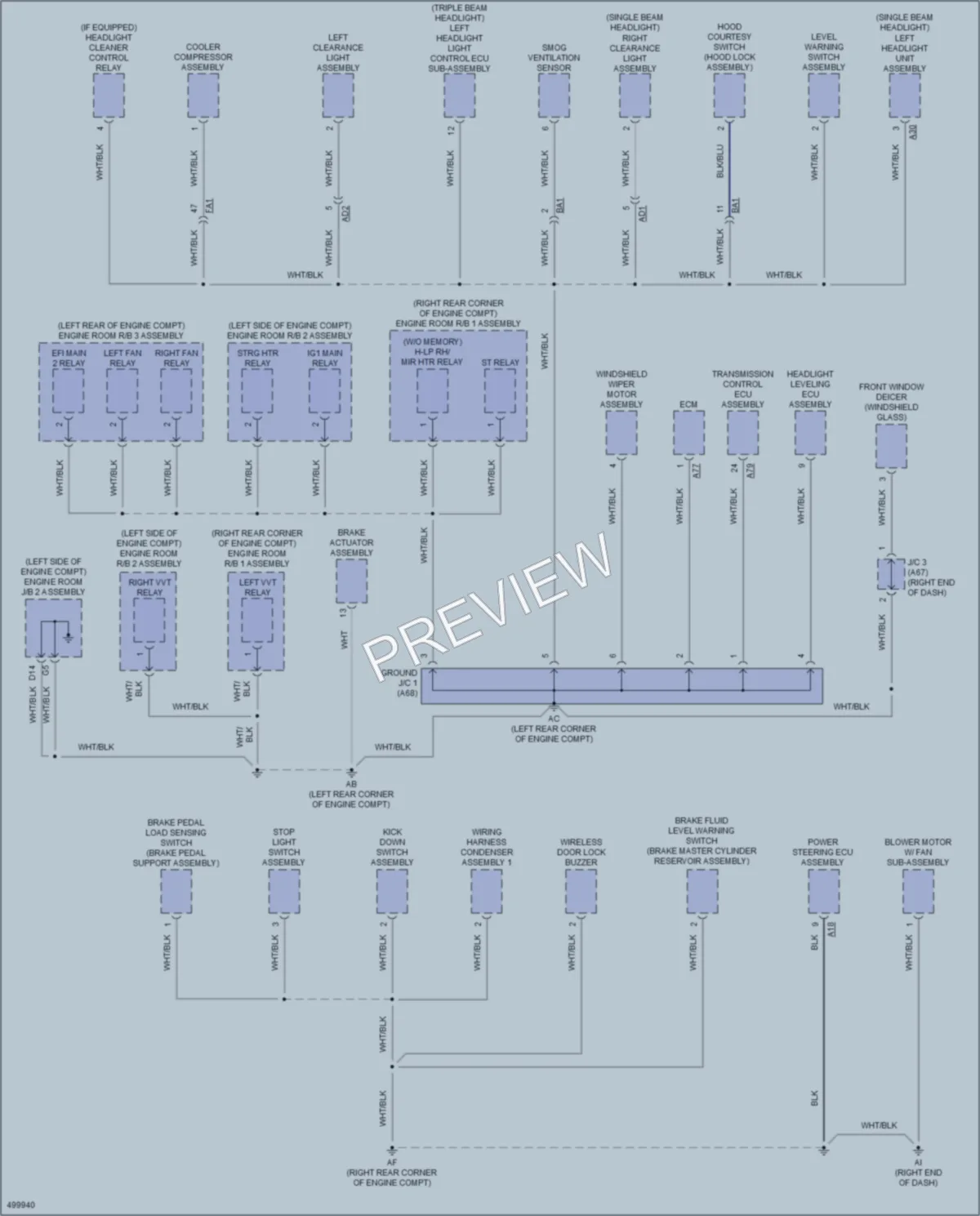 2017 Lexus RCF Ground Distribution wiring diagram preview