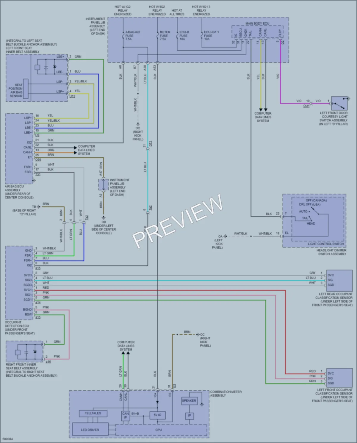 2017 Lexus RCF Warning Systems wiring diagram preview
