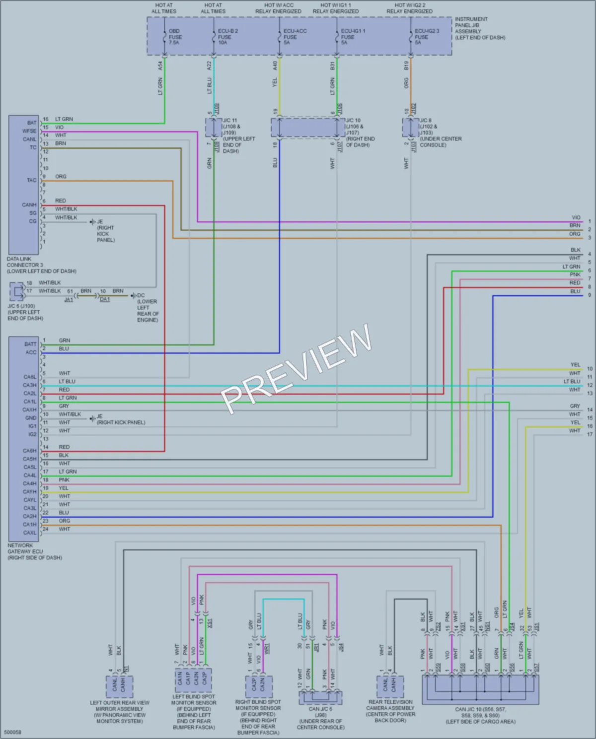 2017 Lexus RX350 Computer Data Lines wiring diagram preview