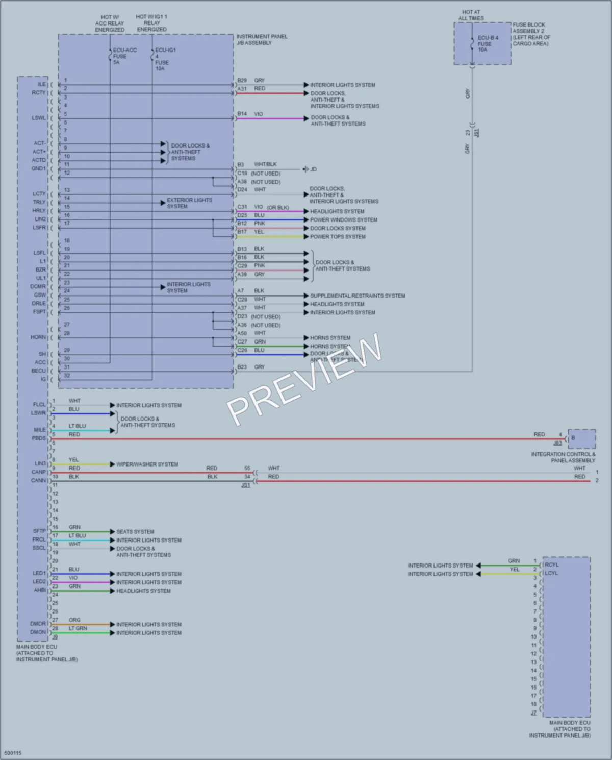 2017 Lexus RX450h Body Control Modules wiring diagram preview