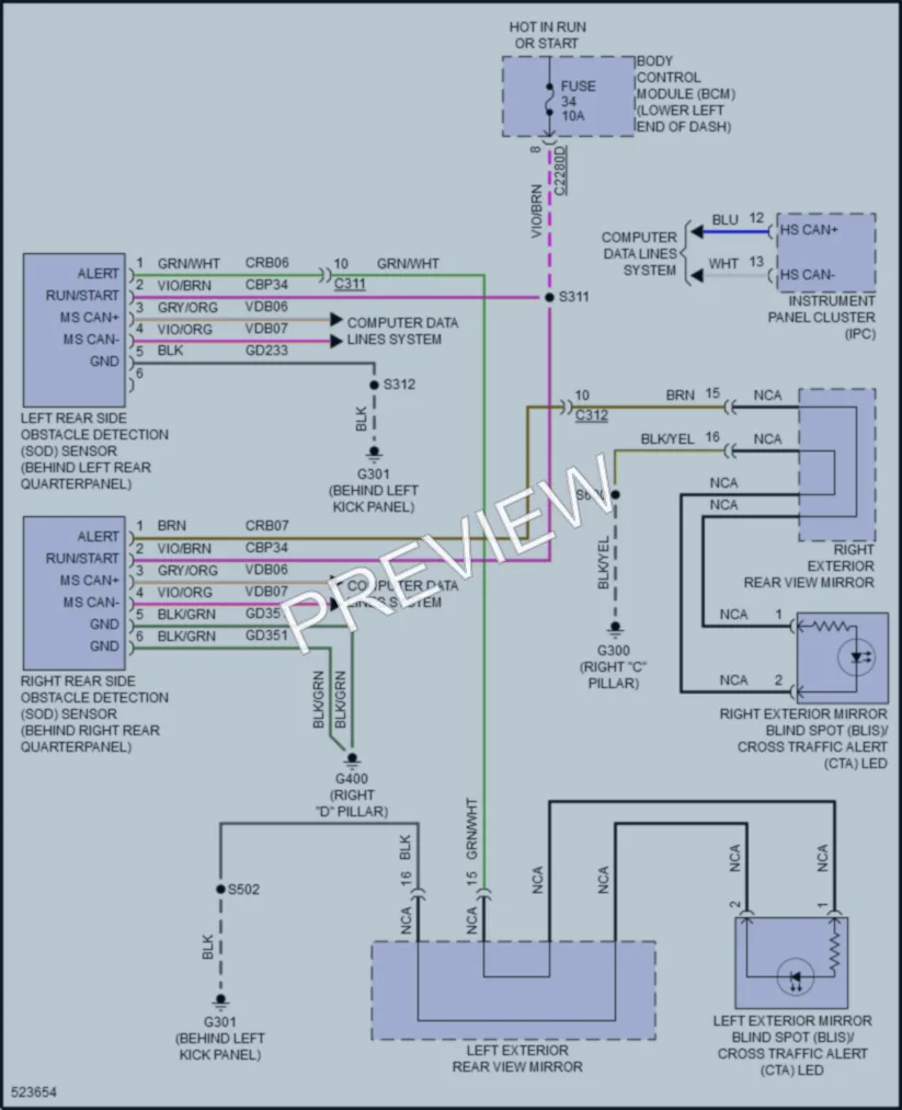 2017 Lincoln MKT Navigation wiring diagram preview