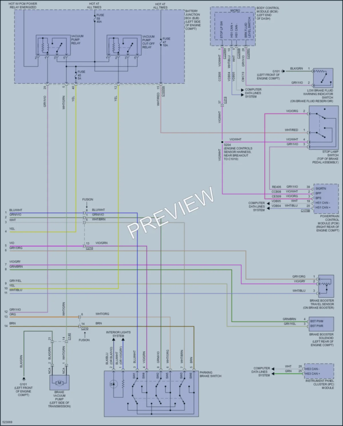 2017 Lincoln MKZ Anti Lock Brakes wiring diagram preview