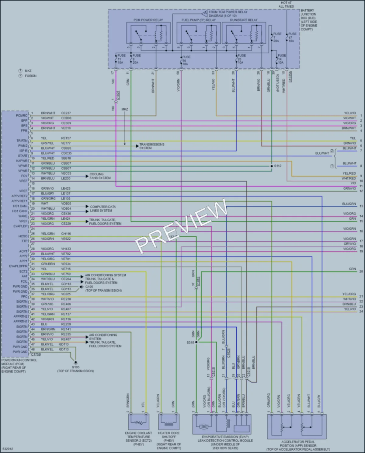 2017 Lincoln MKZ Engine Performance wiring diagram preview
