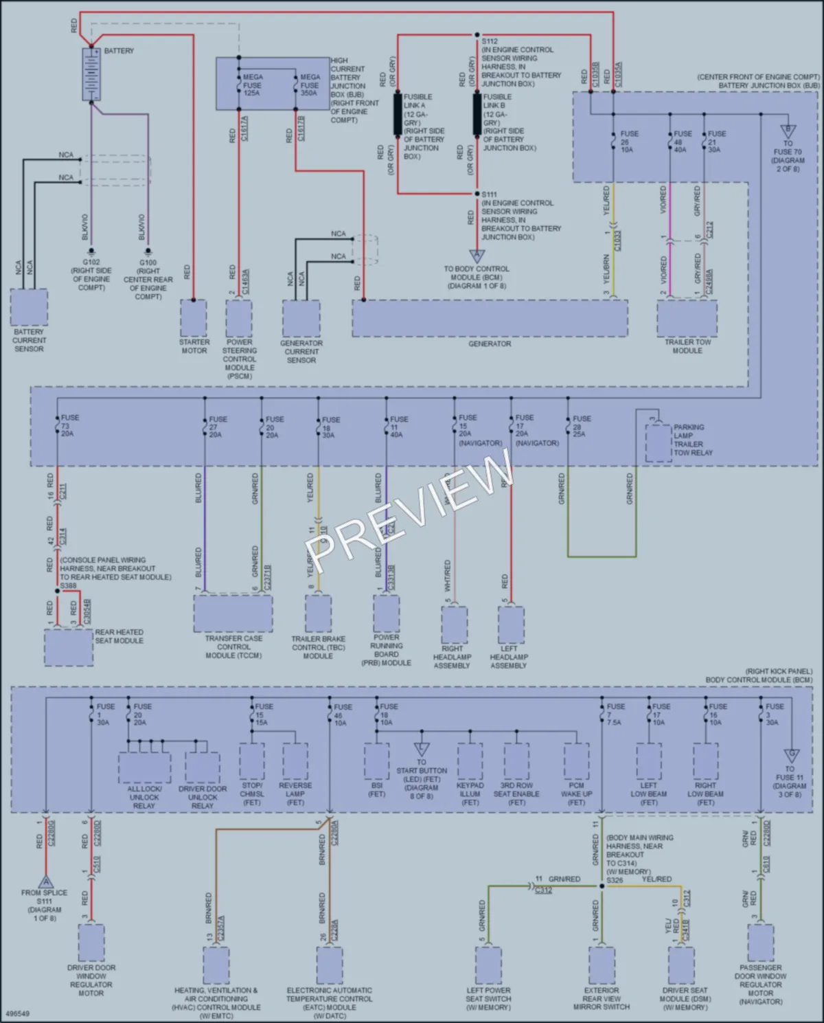 2017 Lincoln Navigator Power Distribution wiring diagram preview
