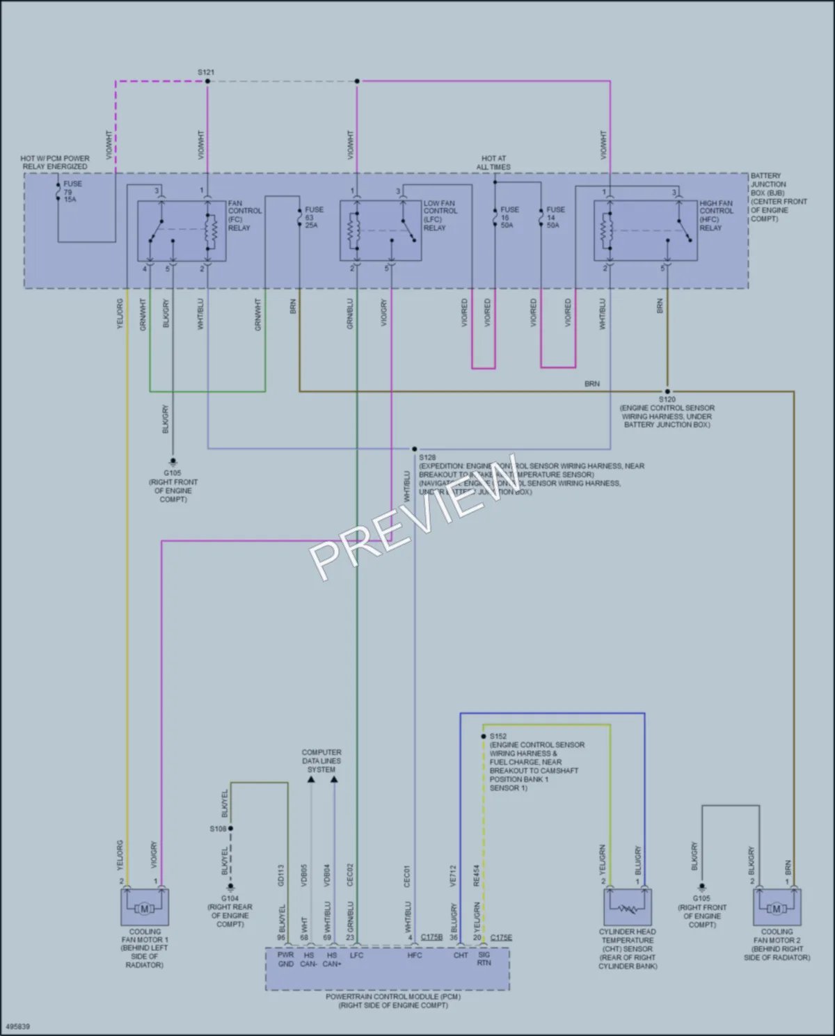 2017 Lincoln NavigatorL Cooling Fan wiring diagram preview