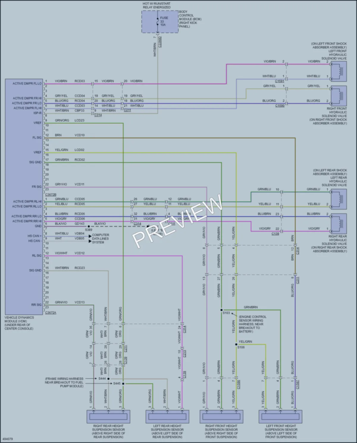 2017 Lincoln NavigatorL Electronic Suspension wiring diagram preview