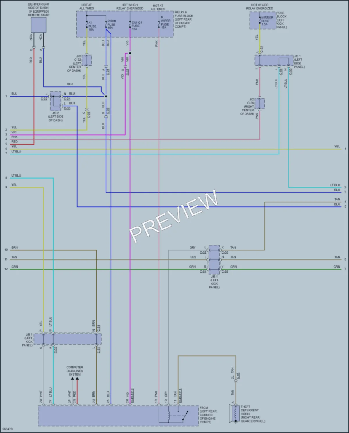 2017 Mazda 3 Anti Theft wiring diagram preview
