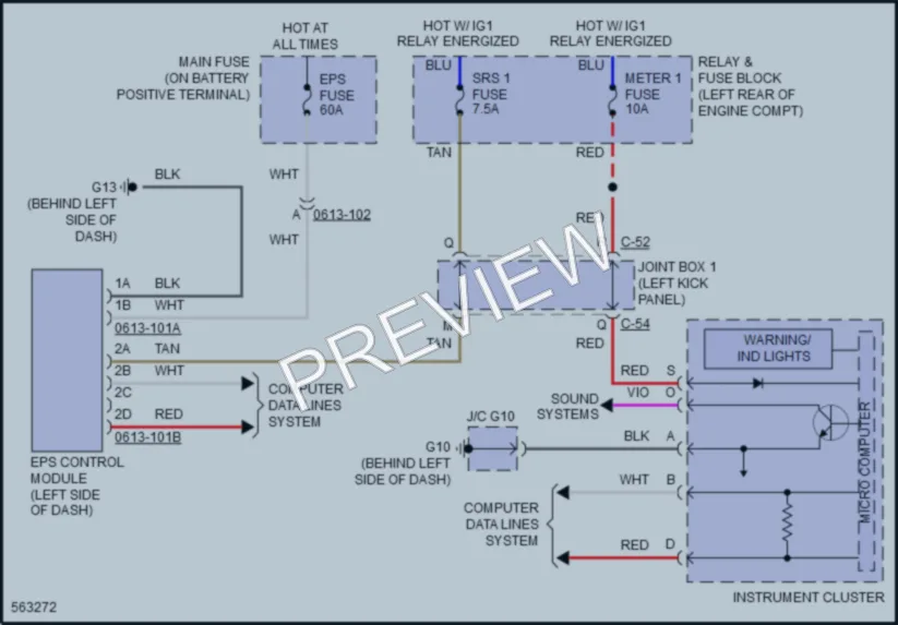 2017 Mazda 3 Electronic Power Steering wiring diagram preview
