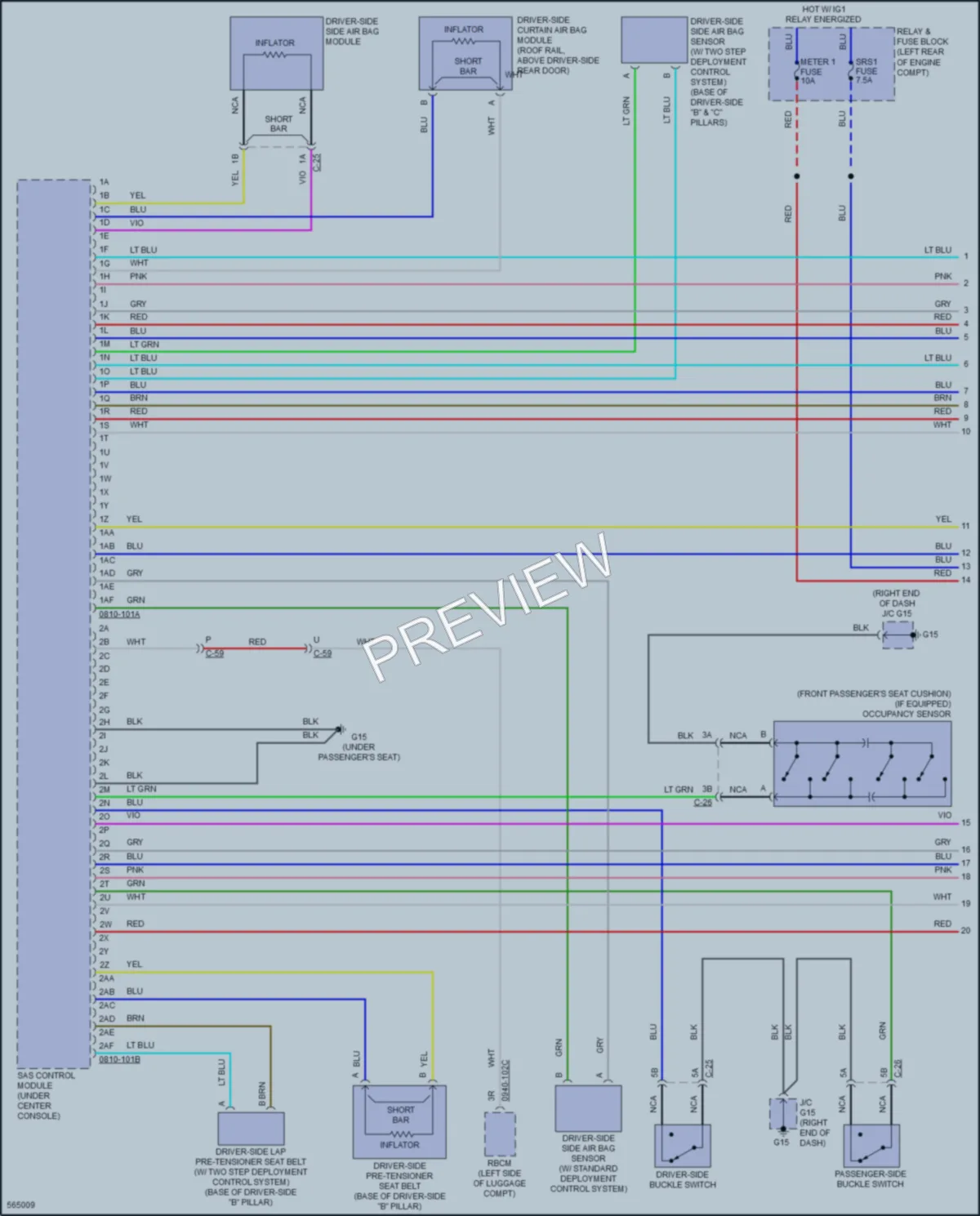 2017 Mazda 3 Supplemental Restraints wiring diagram preview