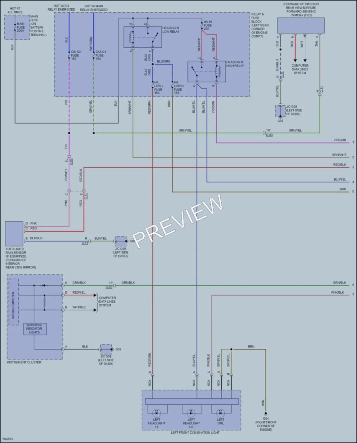 2017 Mazda 6 Headlights wiring diagram preview