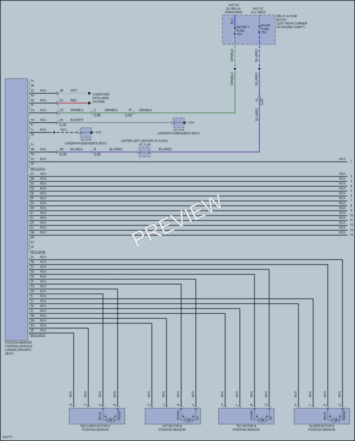 2017 Mazda 6 Memory Systems wiring diagram preview