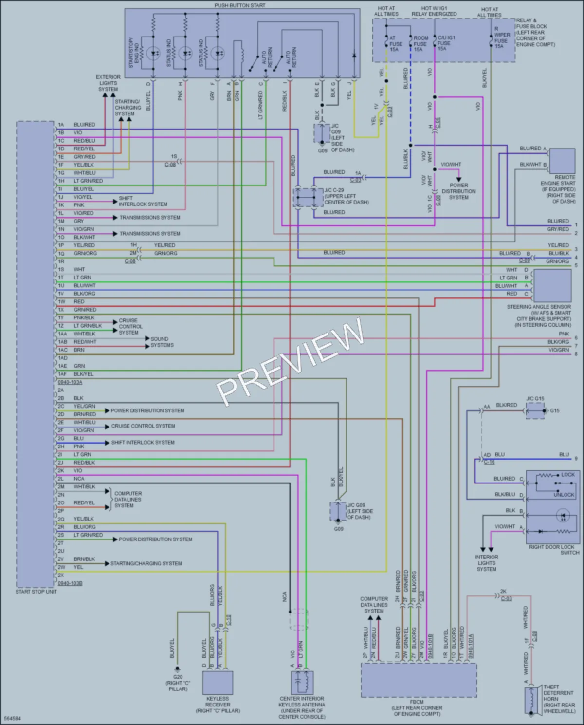 2017 Mazda 6 Power Door Locks wiring diagram preview