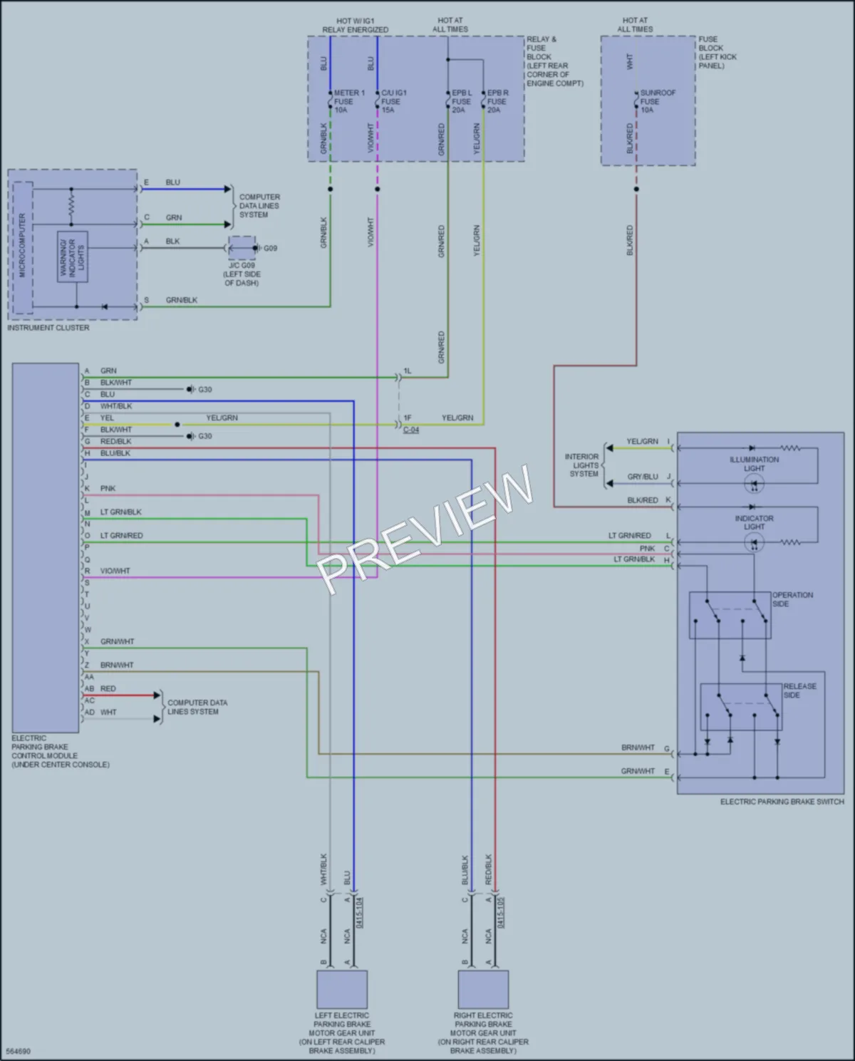 2017 Mazda 6 Shift Interlock wiring diagram preview
