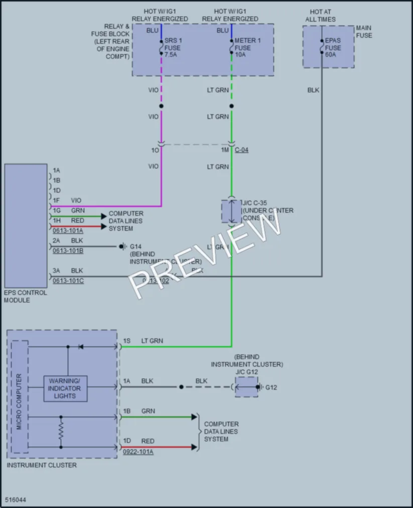 2017 Mazda CX3 Electronic Power Steering wiring diagram preview
