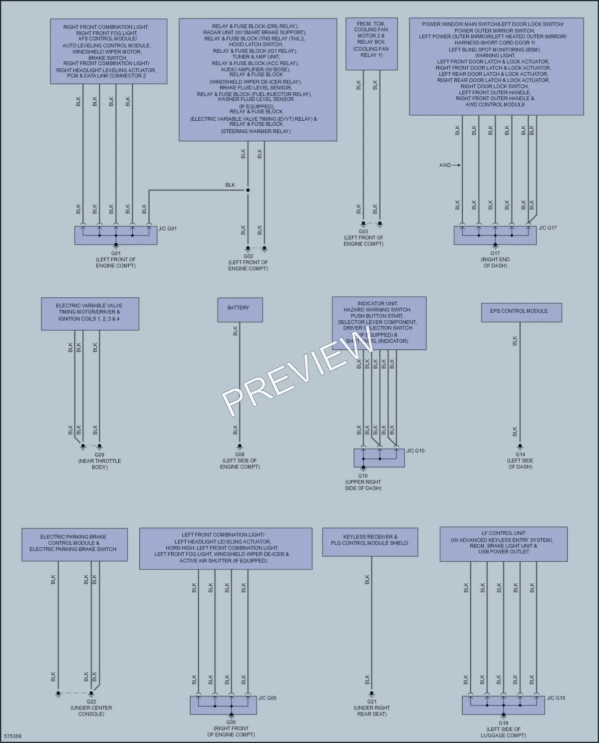 2017 Mazda CX5 Ground Distribution wiring diagram preview