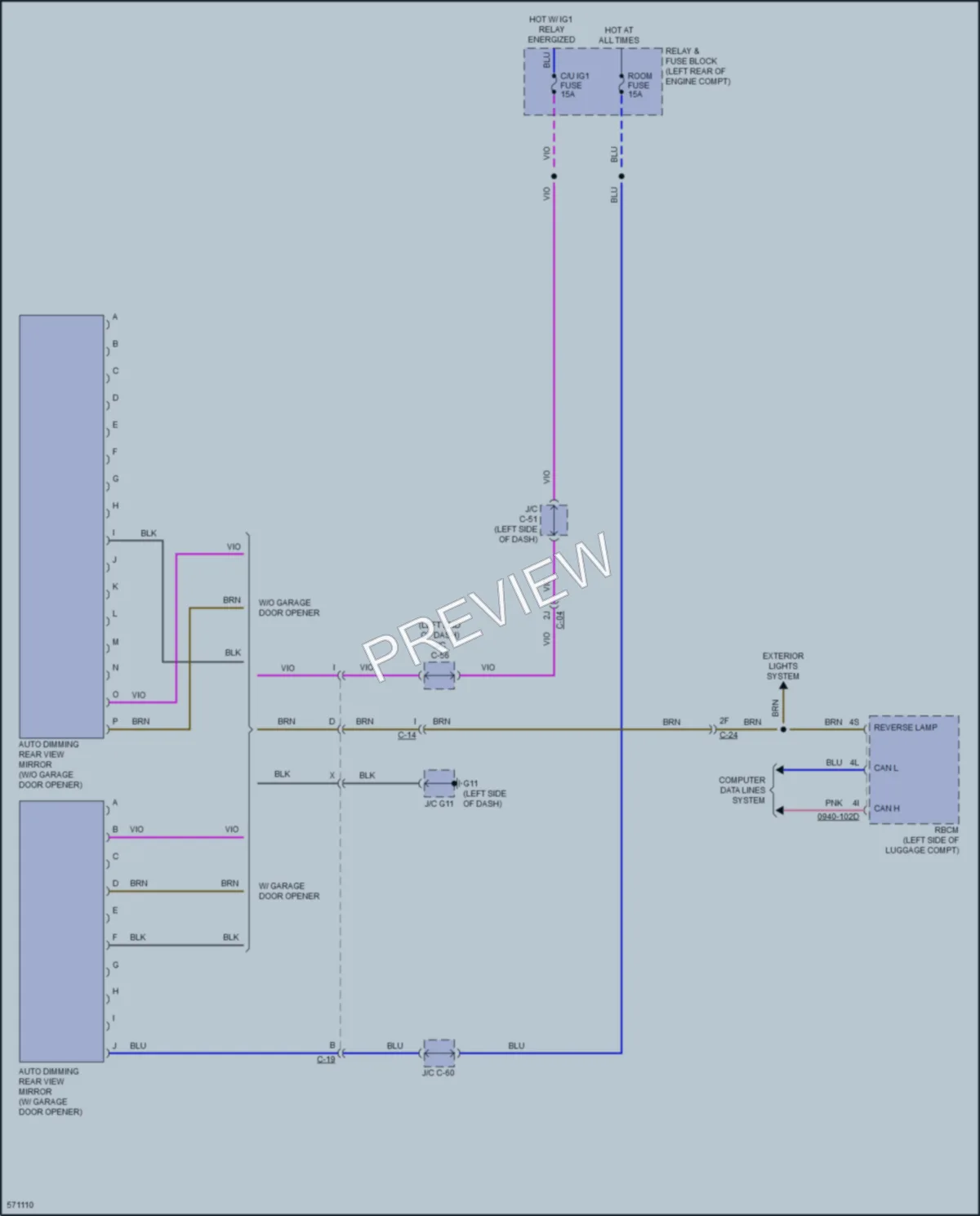 2017 Mazda CX5 Power Mirrors wiring diagram preview