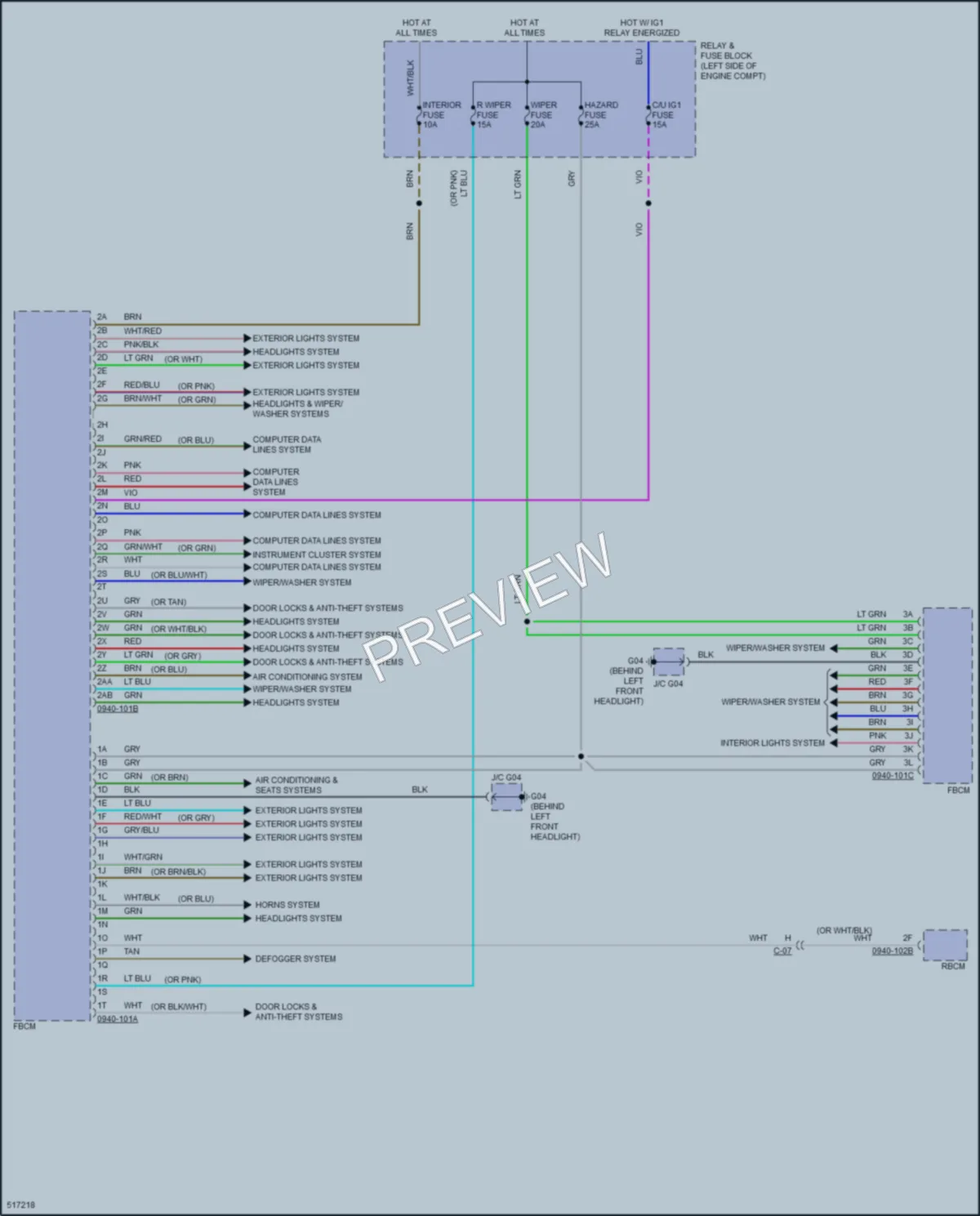 2017 Mazda CX9 Body Control Modules wiring diagram preview