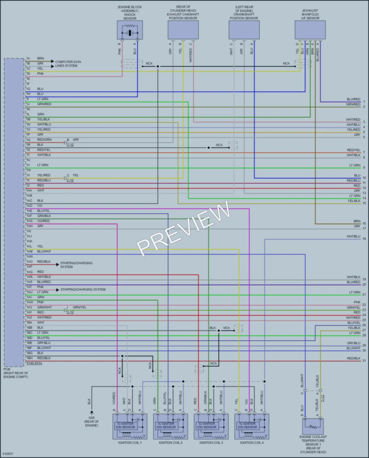2017 Mazda CX9 Engine Performance wiring diagram preview