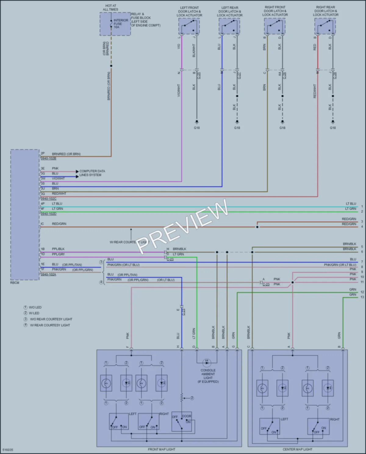 2017 Mazda CX9 Interior Lights wiring diagram preview