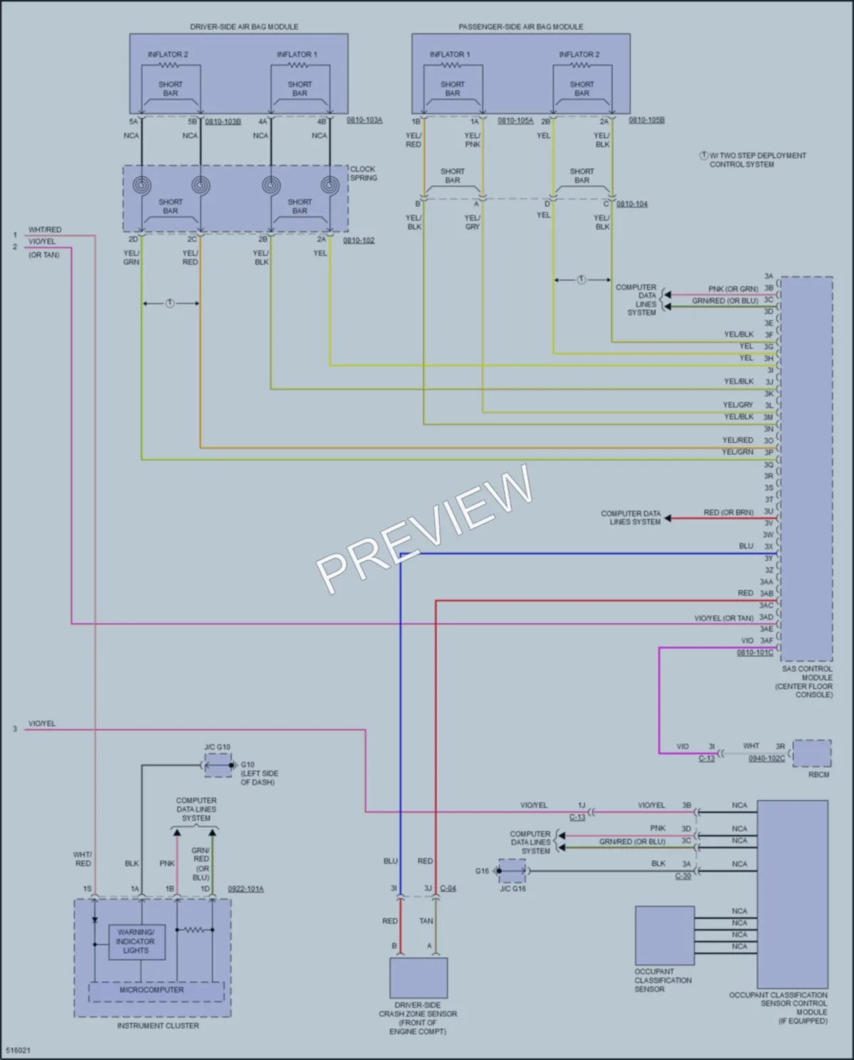 2017 Mazda CX9 Supplemental Restraints wiring diagram preview