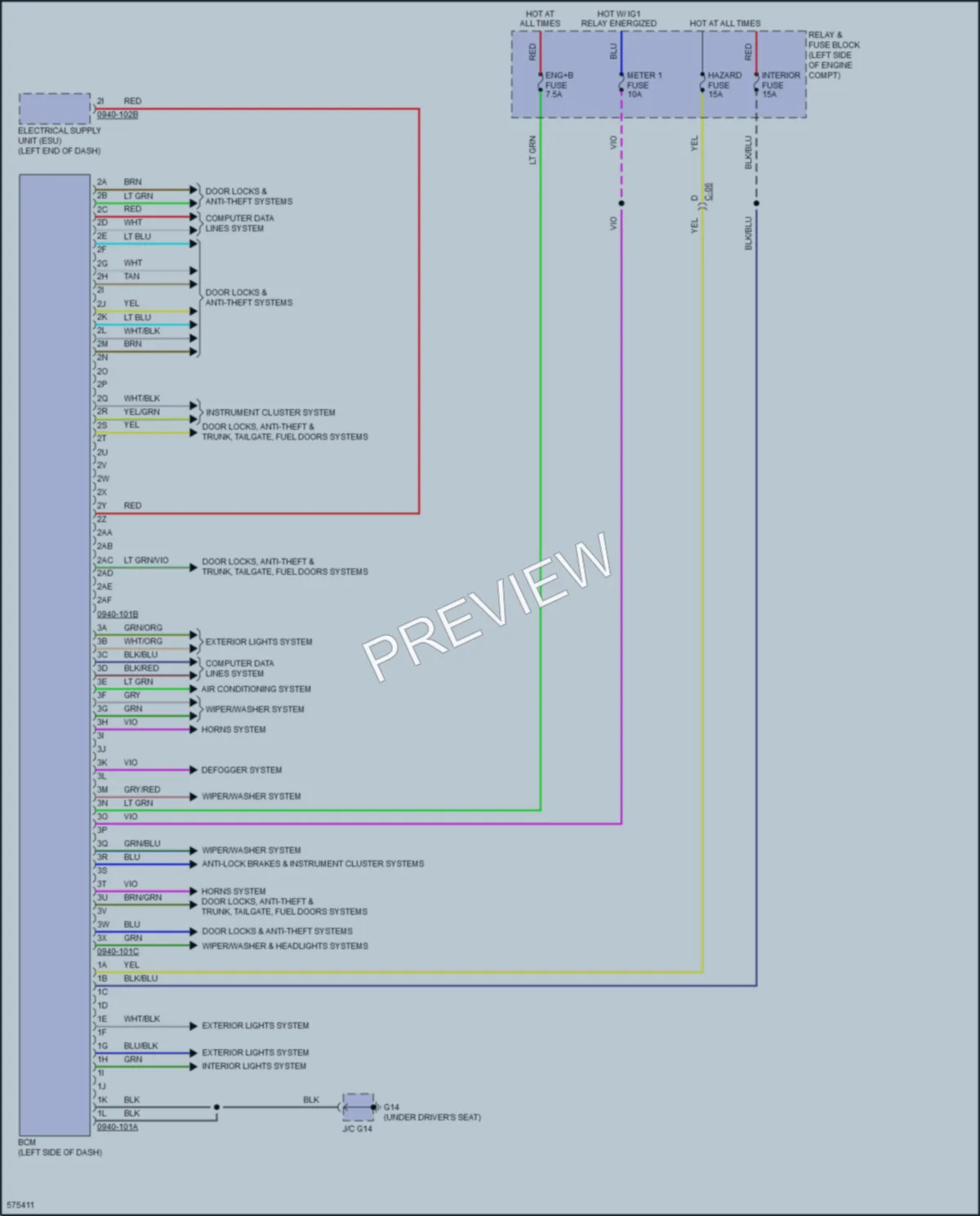 2017 Mazda MX5MiataRF Body Control Modules wiring diagram preview