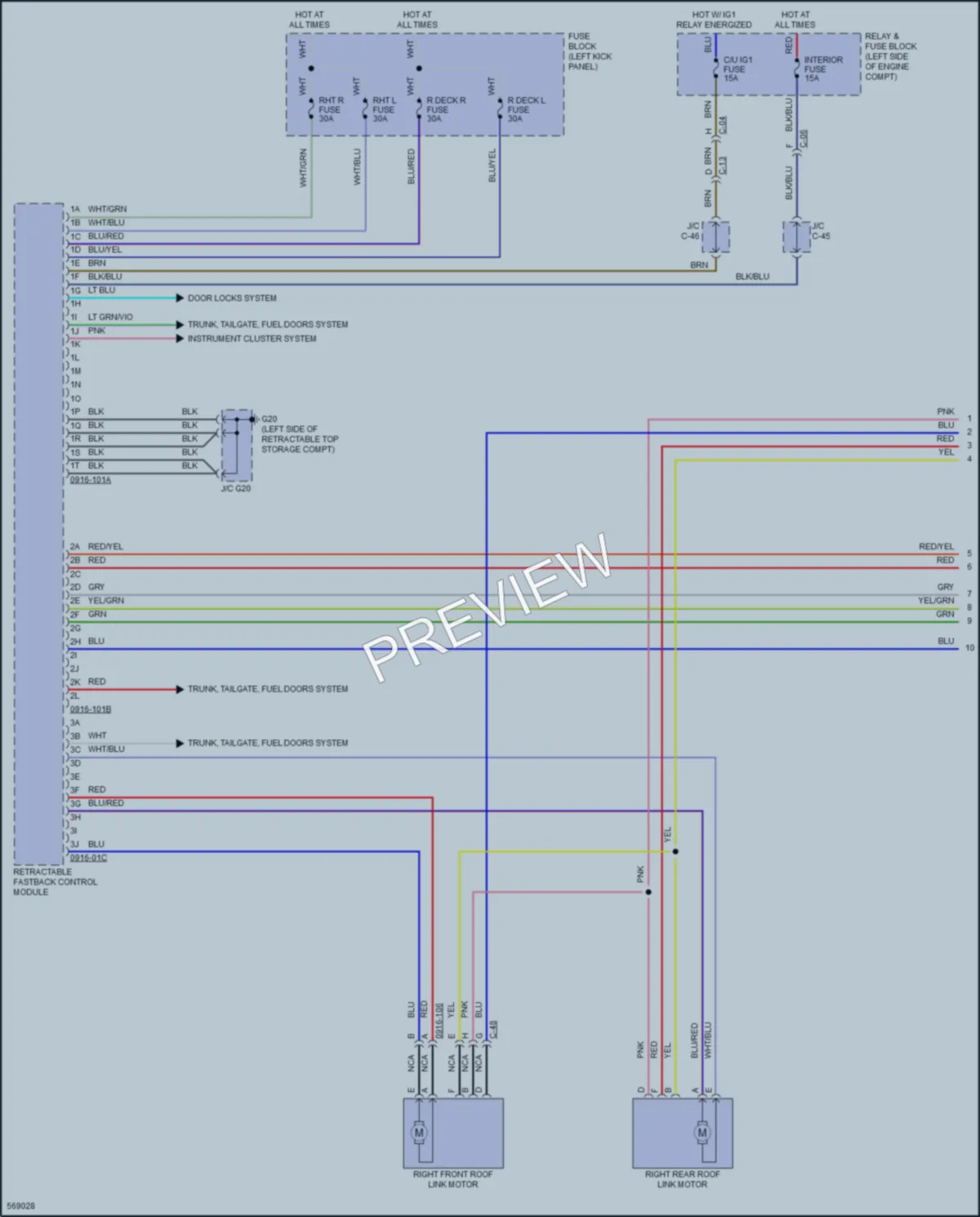 2017 Mazda MX5MiataRF Power Top Sunroof wiring diagram preview