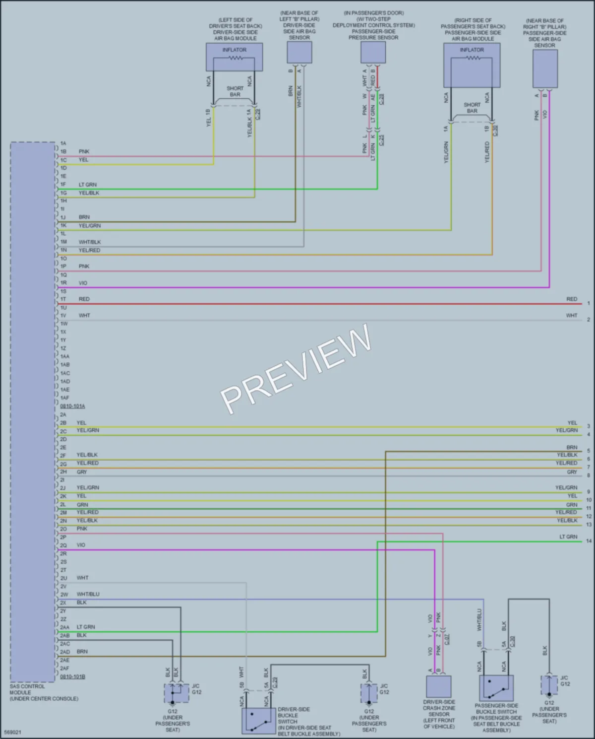 2017 Mazda MX5MiataRF Supplemental Restraints wiring diagram preview