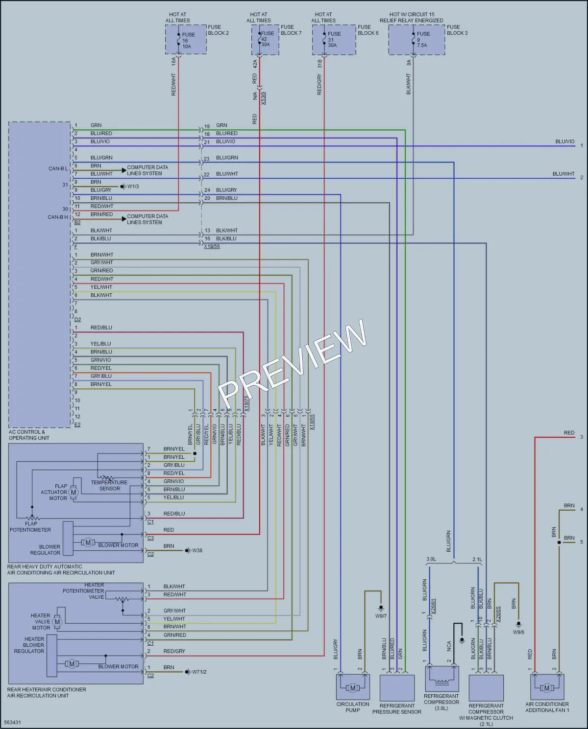 2017 MercedesBenz 2500Sprinter Air Conditioning wiring diagram preview