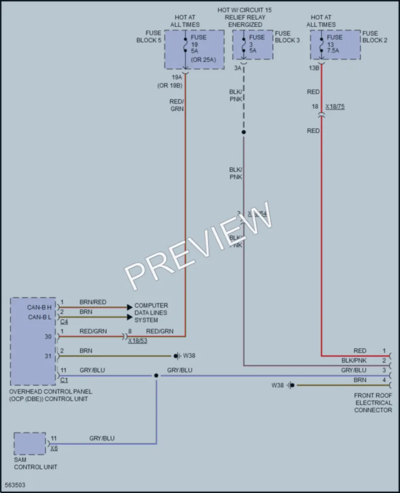 2017 MercedesBenz 3500Sprinter Power Top Sunroof wiring diagram preview