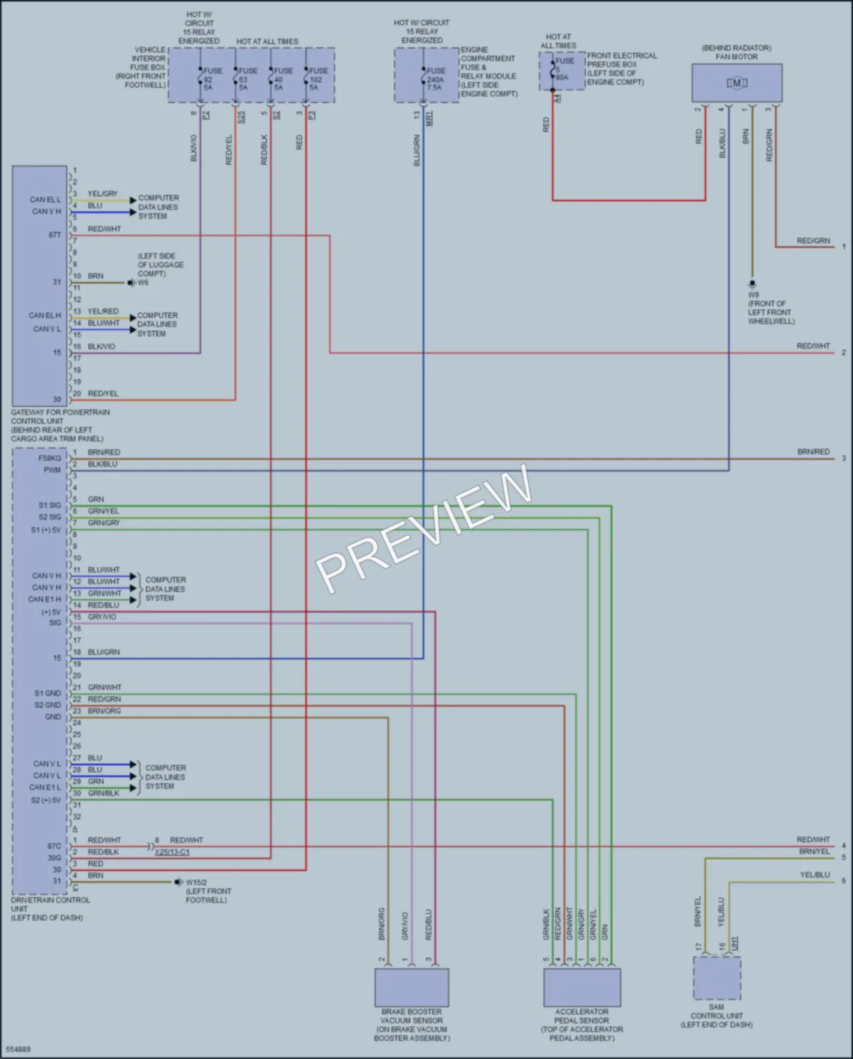 2017 MercedesBenz B250e Engine Performance wiring diagram preview