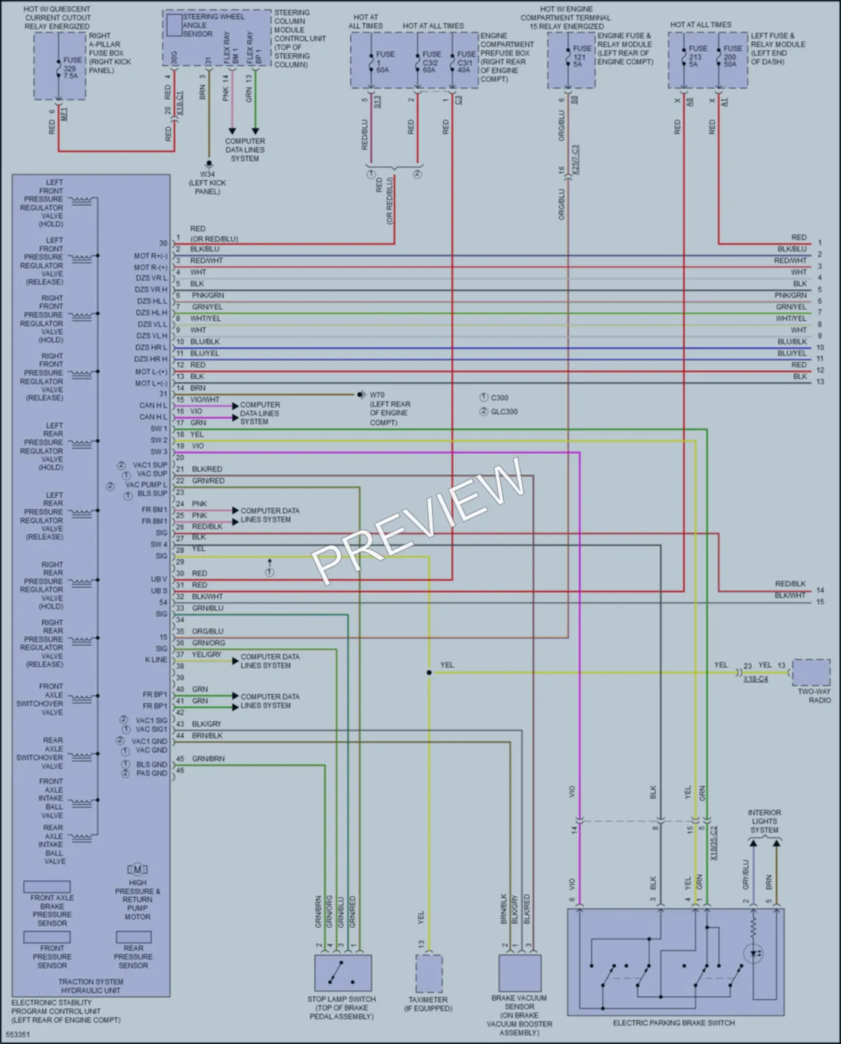 2017 MercedesBenz C300 Anti Lock Brakes wiring diagram preview