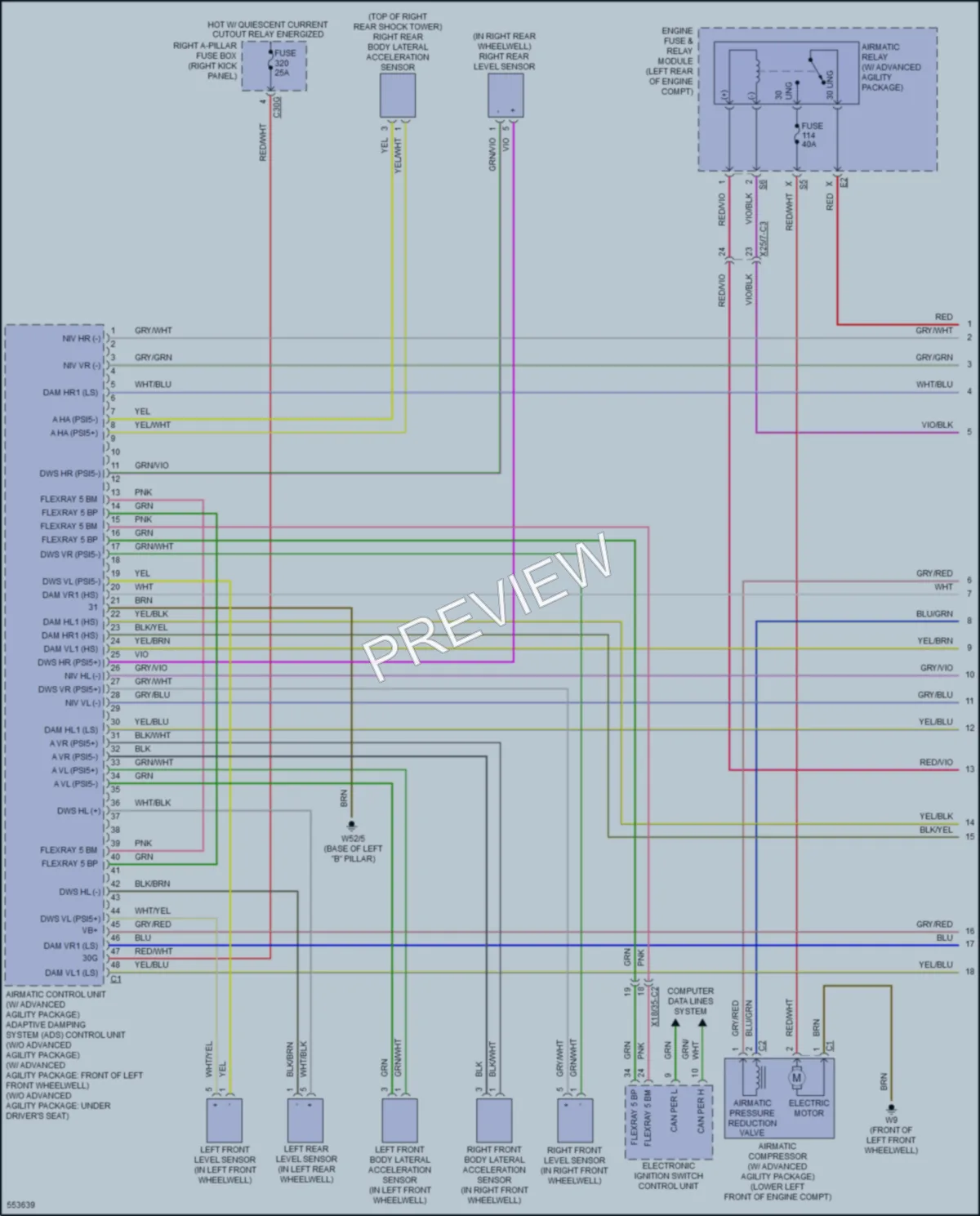 2017 MercedesBenz C300 Electronic Suspension wiring diagram preview