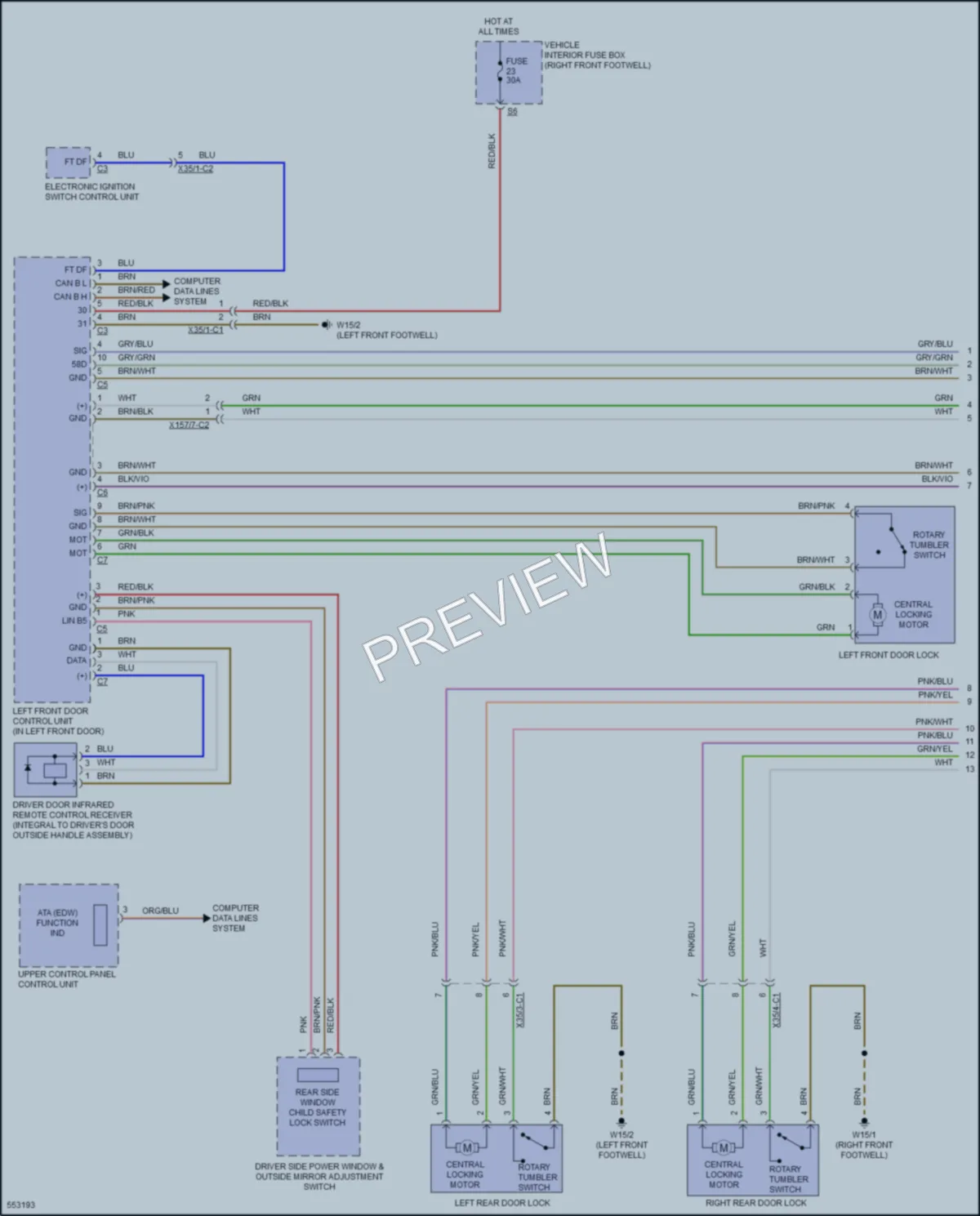 2017 MercedesBenz CLA250 Anti Theft wiring diagram preview