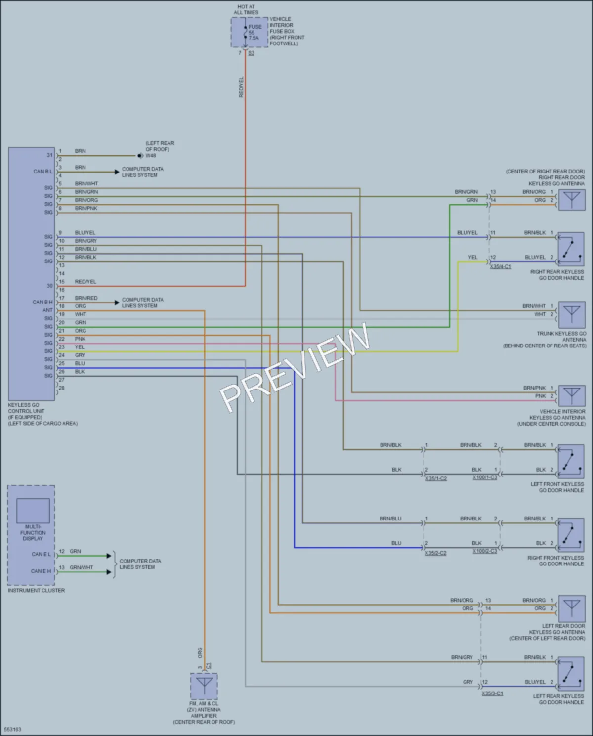 2017 MercedesBenz CLA250 Power Door Locks wiring diagram preview