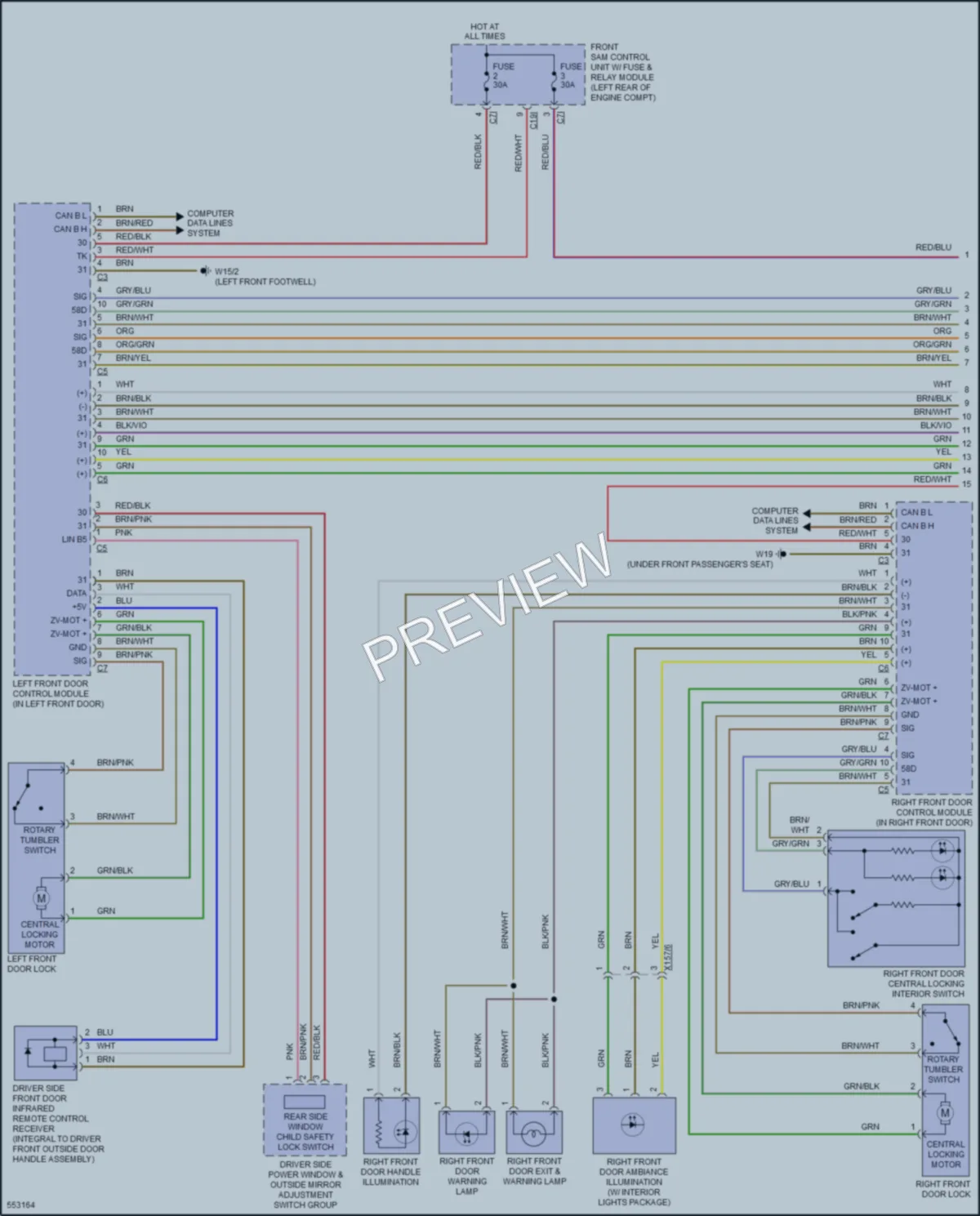 2017 MercedesBenz CLS400 Power Door Locks wiring diagram preview