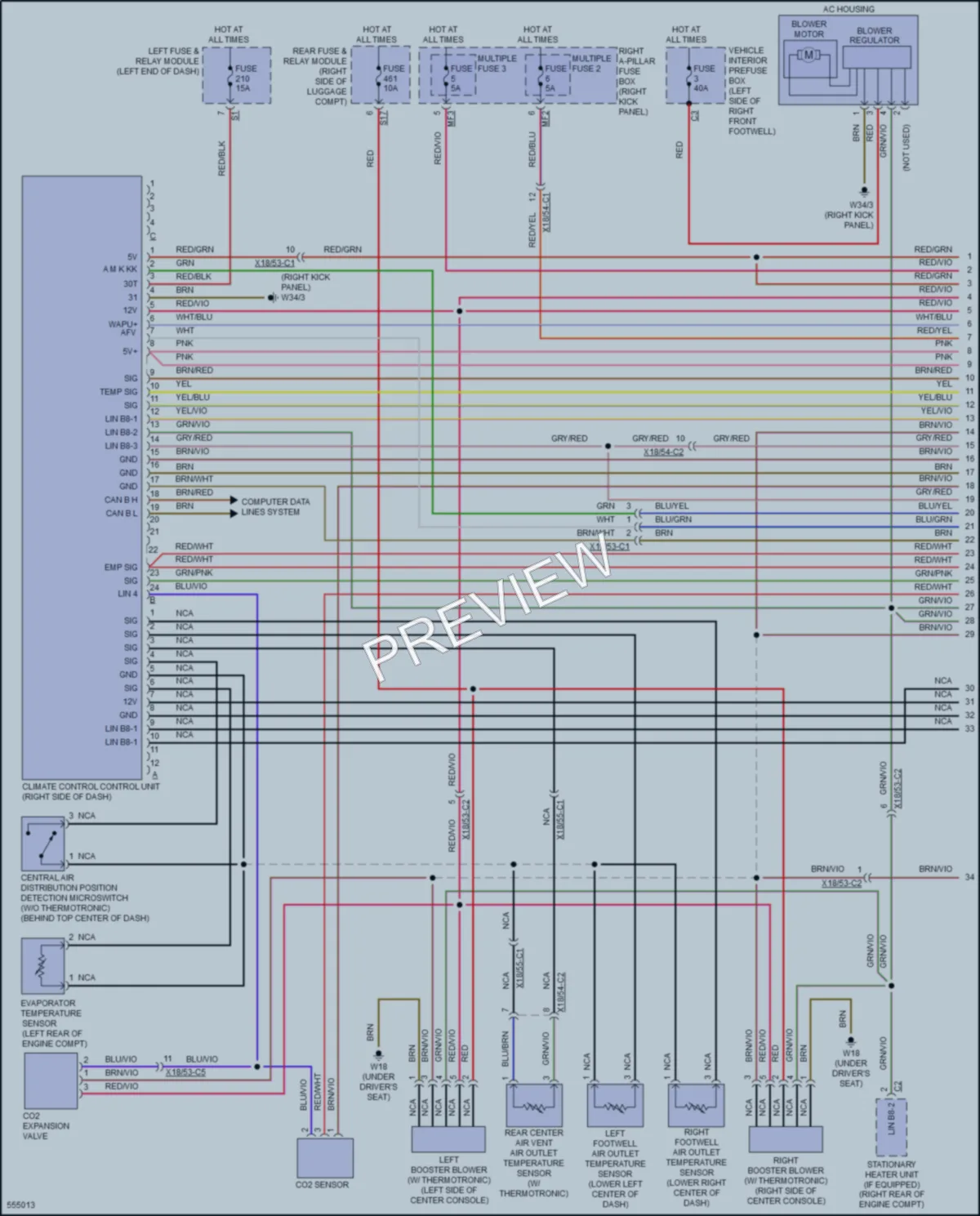 2017 MercedesBenz E300 Air Conditioning wiring diagram preview