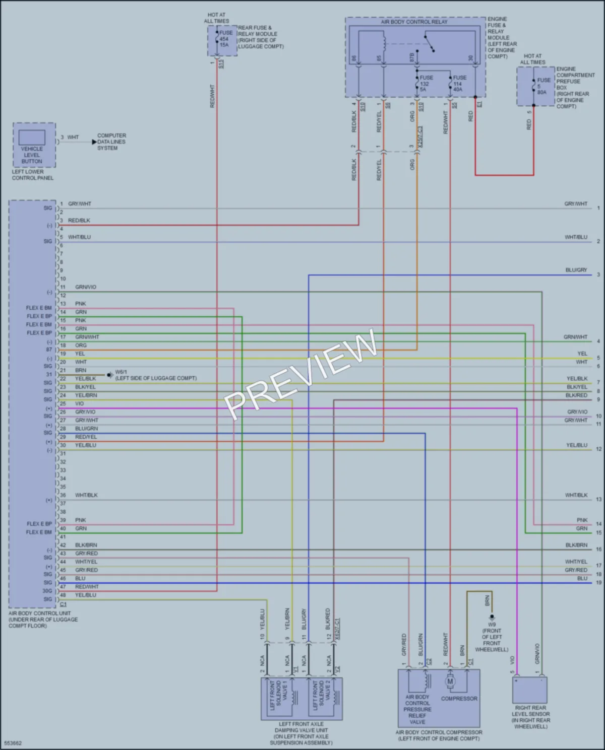 2017 MercedesBenz E300 Electronic Suspension wiring diagram preview