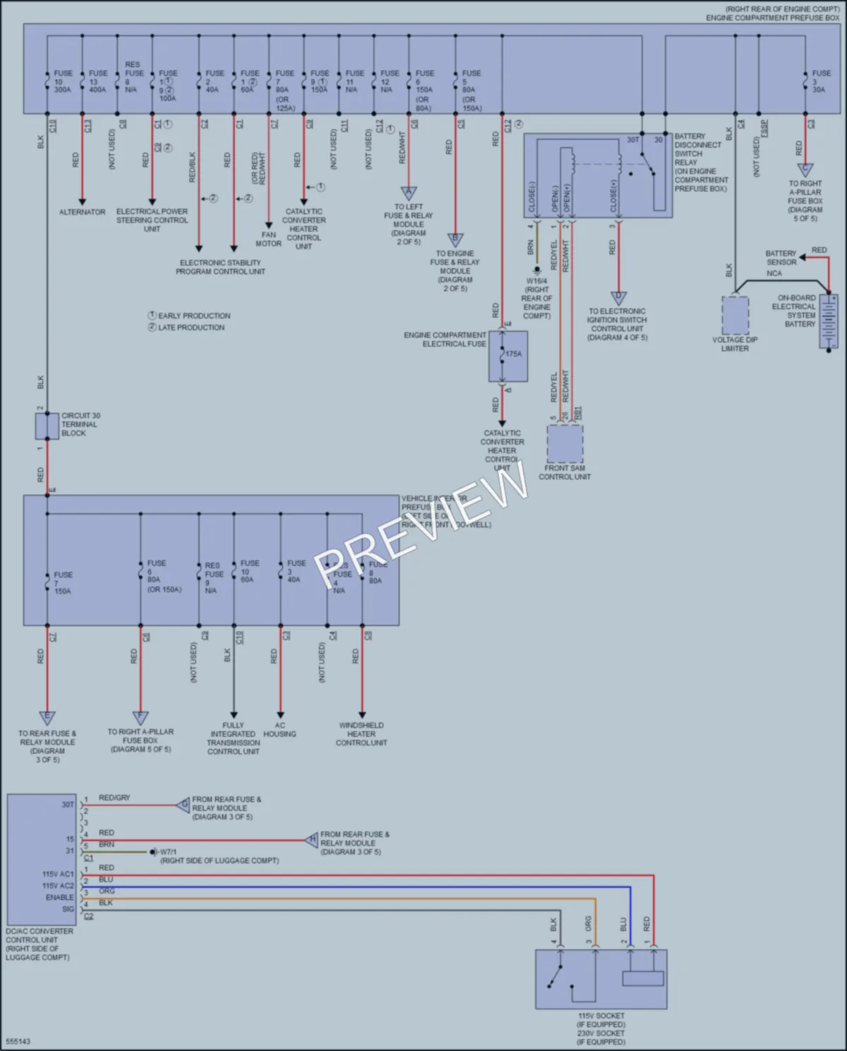 2017 MercedesBenz E300 Power Distribution wiring diagram preview