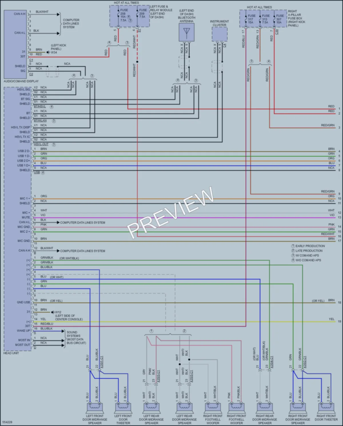 2017 MercedesBenz E300 Radio wiring diagram preview