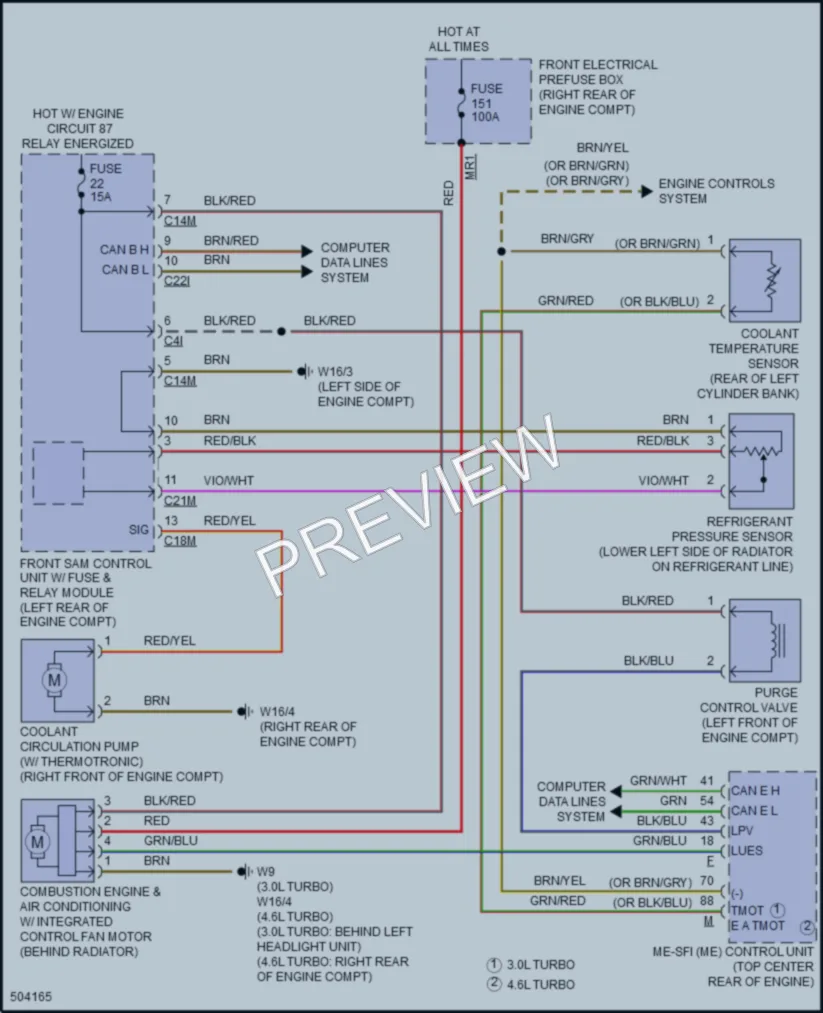2017 MercedesBenz E400 Cooling Fan wiring diagram preview