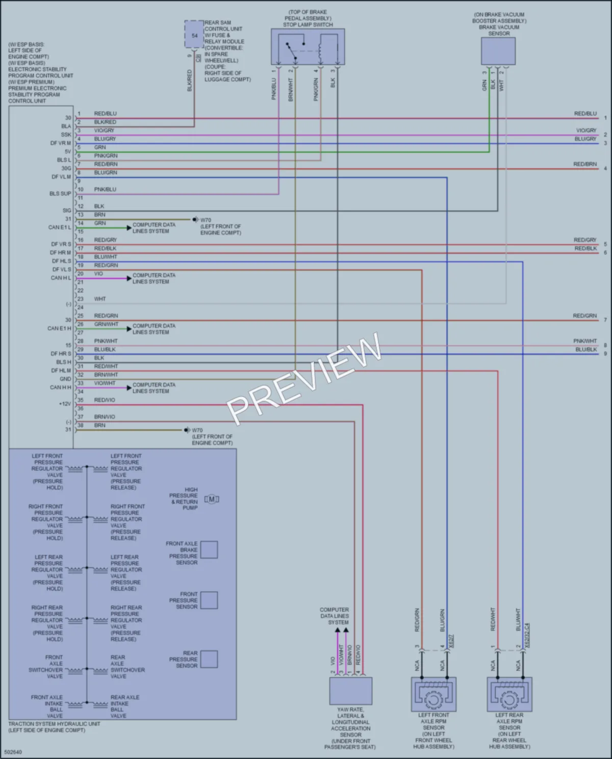2017 MercedesBenz E550 Anti Lock Brakes wiring diagram preview