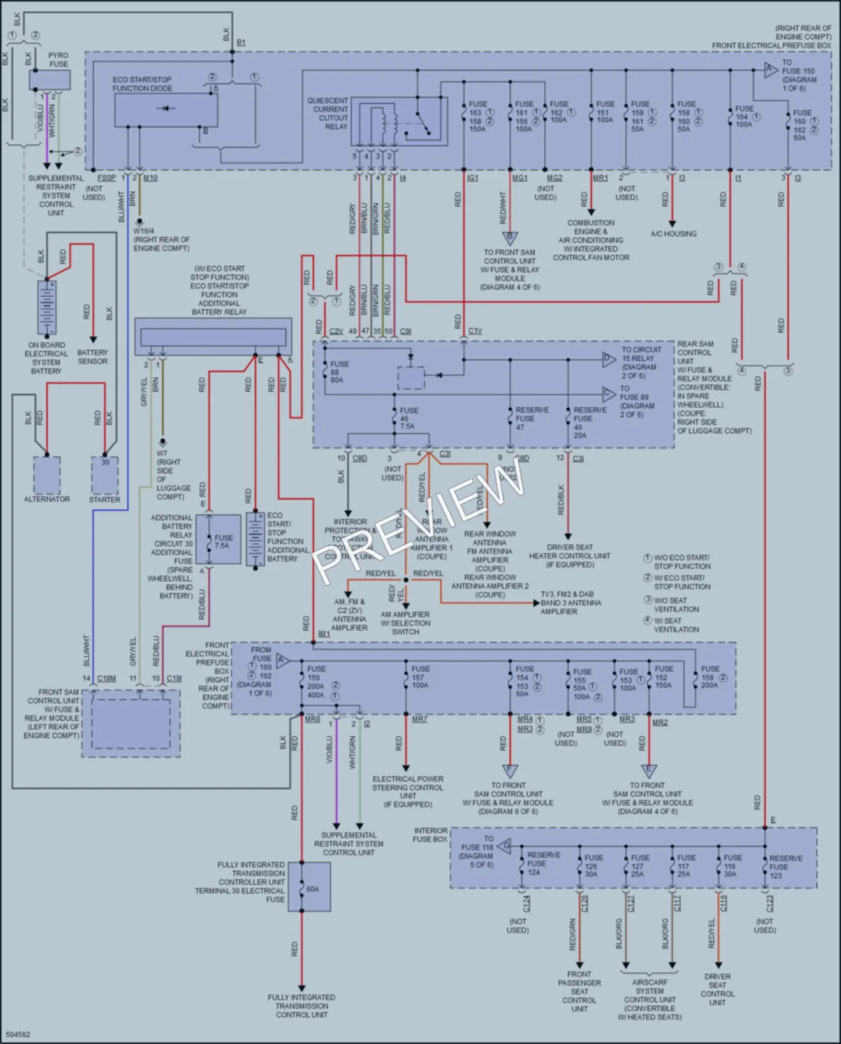 2017 MercedesBenz E550 Power Distribution wiring diagram preview