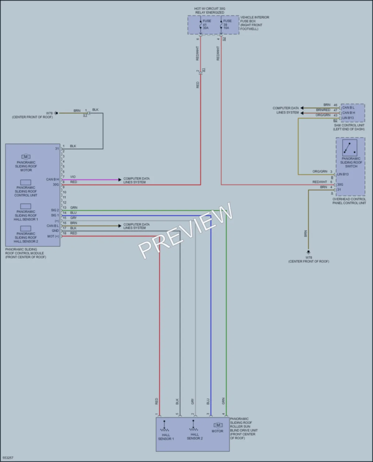 2017 MercedesBenz GLA250 Power Top Sunroof wiring diagram preview