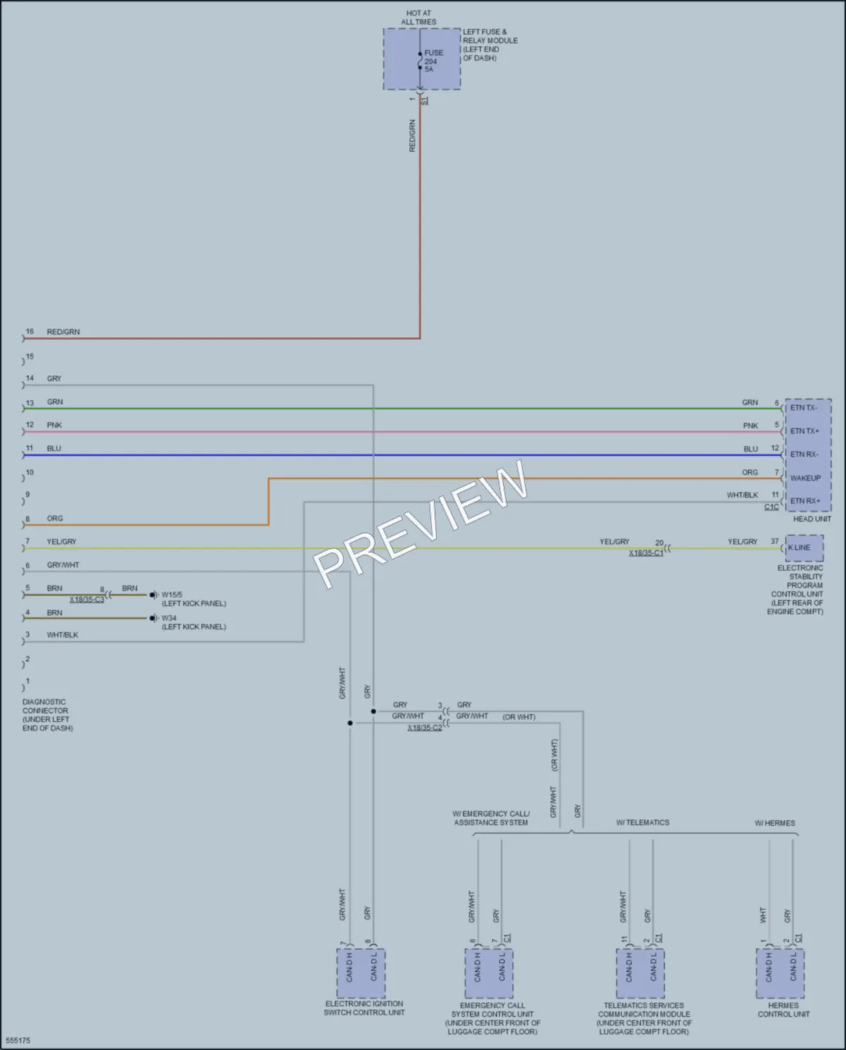 2017 MercedesBenz GLC300 Computer Data Lines wiring diagram preview