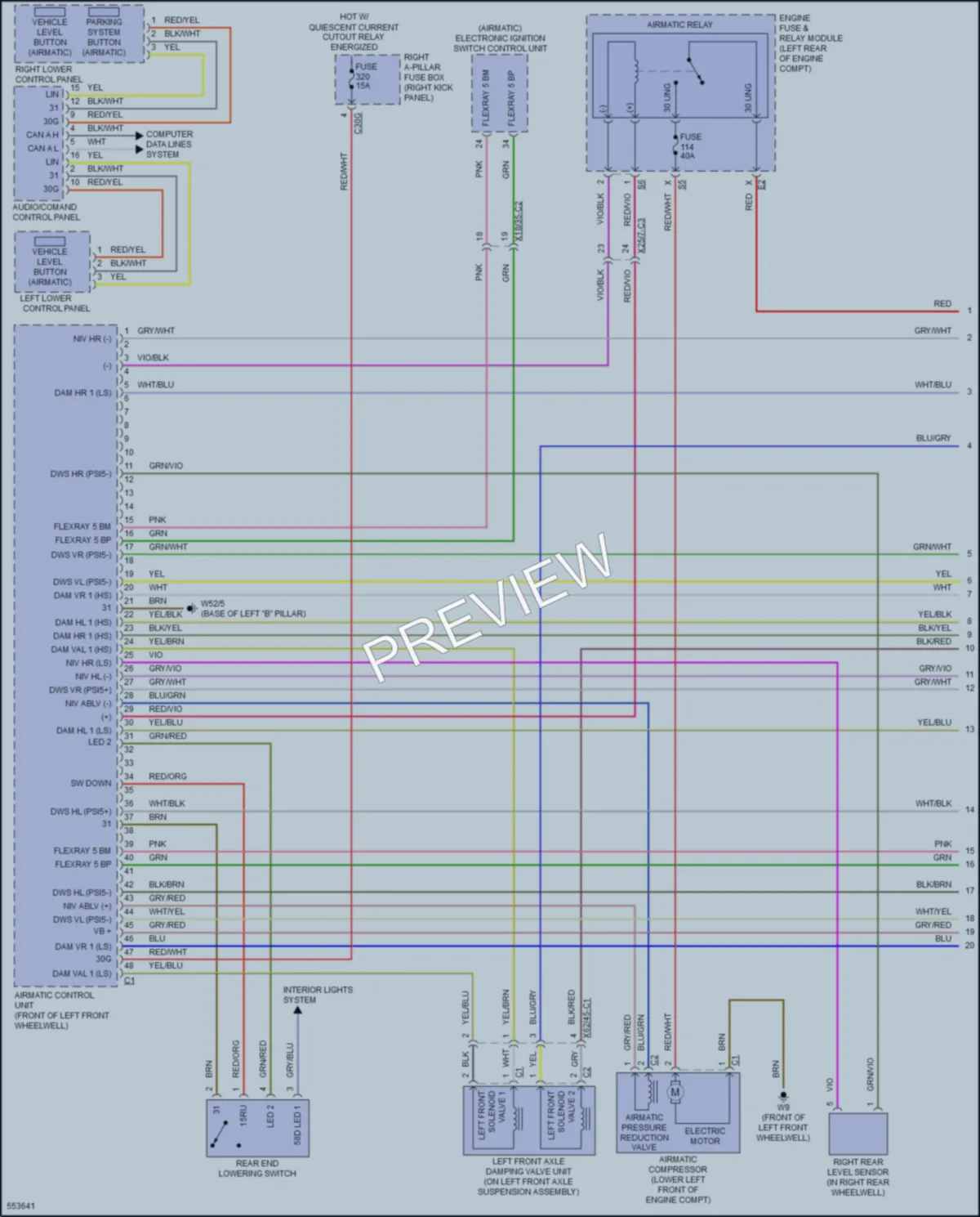 2017 MercedesBenz GLC300 Electronic Suspension wiring diagram preview