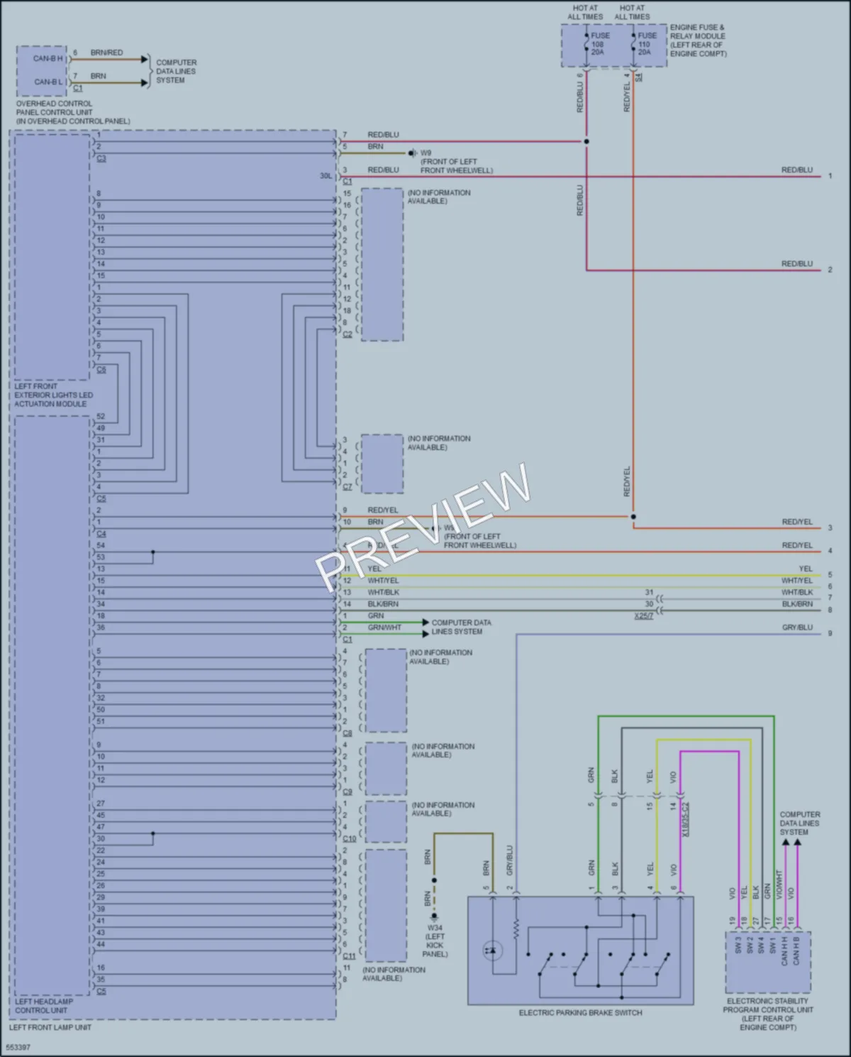 2017 MercedesBenz GLC300 Headlights wiring diagram preview