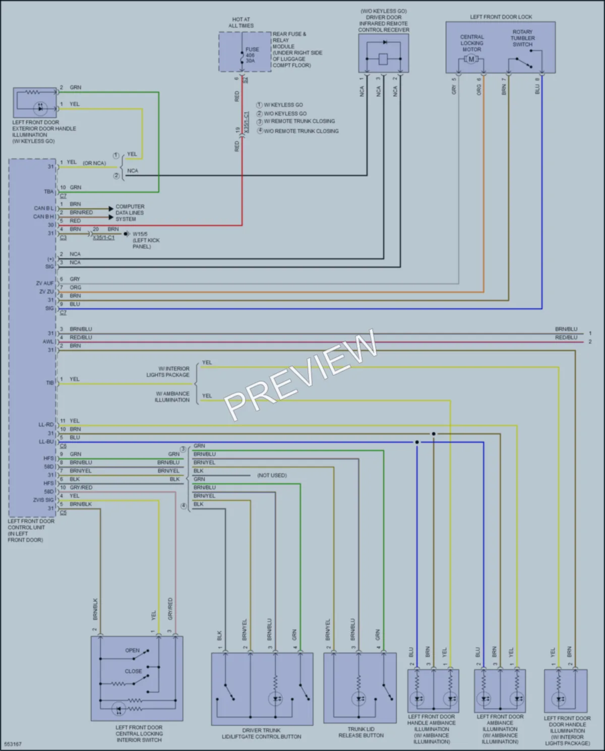 2017 MercedesBenz GLC300Coupe Power Door Locks wiring diagram preview