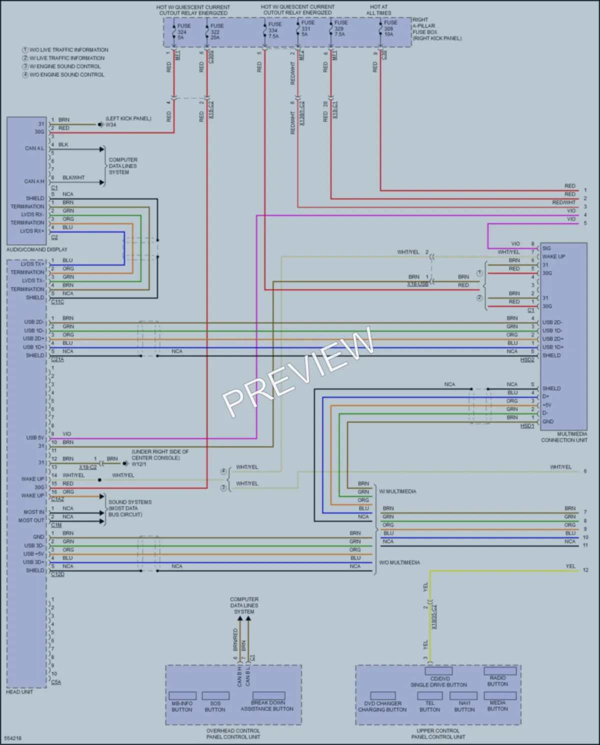 2017 MercedesBenz GLC300Coupe Radio wiring diagram preview