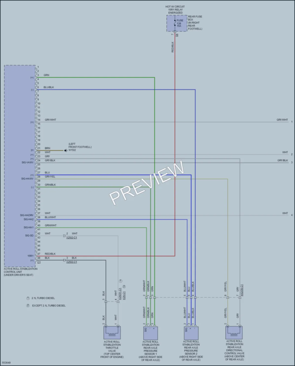 2017 MercedesBenz GLE350 Electronic Suspension wiring diagram preview